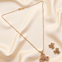 SHONA'S STYLE Gold-Plated Cubic Zirconia Studded Jewellery Set-image-86
