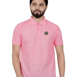LA MILANO Men Polo Collar Applique Slim Fit T-shirt-image-70