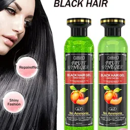 Adbeni Set Of 2 Fruit Vinegar Hair Color Gel - 500 ml Each- Black image 5