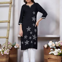 NIZA FASHION Women Embroidered Floral Kurta-56
