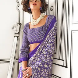 Sangria Ajrak Printed Sarees-image-88