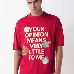 Bewakoof Men Typography Printed Round Neck Cotton Oversized T-shirt-picture-32