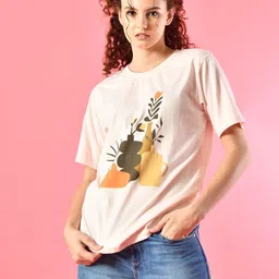 HERE&NOW Women Printed Bio Finish T-shirt-picture-29