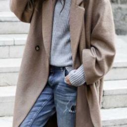 all about you Lapel Collar Long Sleeves Longline Open Front Jacket image 2