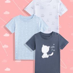mothercare Infant Boys Pack of 3 Printed Pure Cotton T-shirt-picture-43