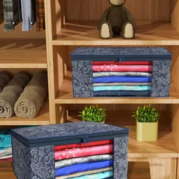 Kuber Industries Navy Blue Set of 6 Regular Drawer Organiser Organisers-9