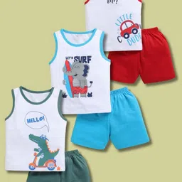 NEW TRINATH HOSIERY Unisex Kids Printed Top with Shorts-45