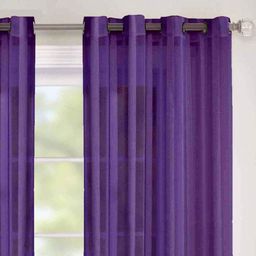 Dekor World Multicoloured Set of 2 Sheer Window Curtain image 3