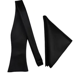 VOICI Black Satin Solid Bow Tie-image-95