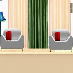 213 cm (7 ft) Polyester Semi Transparent Door Curtain (Pack Of 3) (Plain, Multicolor)-image-38
