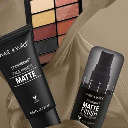 Wet n Wild Set Of 3 Photofocus Matte Primer, Matte Finish Setting Spray & Eyeshadow-30
