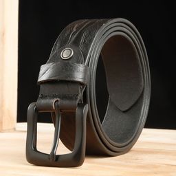 Teakwood Leathers Men Textured Leather Belt-picture-40