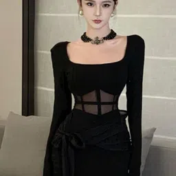 StyleCast x Revolte Net Bodycon Dress-image-7