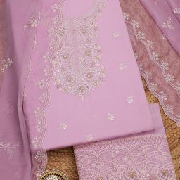 Soch Embroidered Organza Unstitched Dress Material-image-75