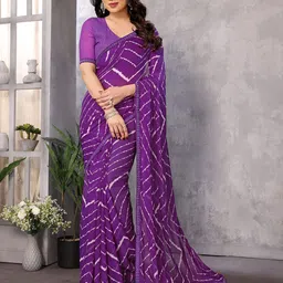 Moda Rapido Striped Printed Leheriya Saree-picture-27