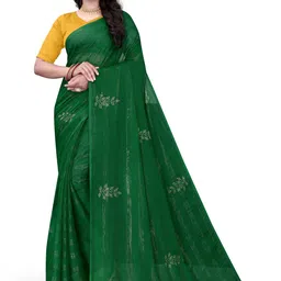 Pemal Designer Embellished Beads and Stones Saree With Blouse Piece-picture-16