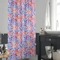 ArtzFolio Red & Blue Printed Water Proof Shower Curtain-image-98
