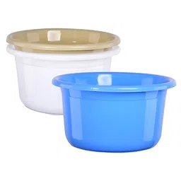 Aura Blue & White 3 Pieces Bath Accessories Set-image-35