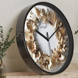 RANDOM Black & White Printed Contemporary Analogue Round Wall Clock-12