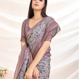 Mantrotsav Floral Printed Zari Saree-picture-34