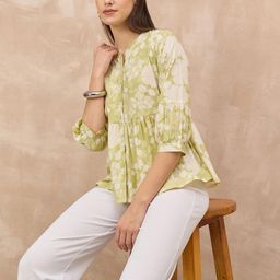 ANJIR Women Floral Printed Round Neck Top-image-9