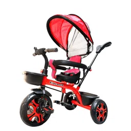 KIDSMATE Tricycle With Canopy, Safety Guard Rail & Parental Control-image-3