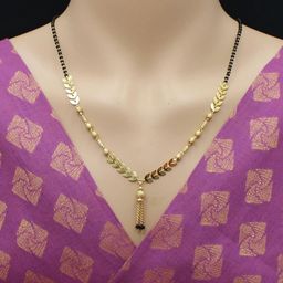 COLOUR OUR DREAMS Gold-Plated Brass Mangalsutra-48