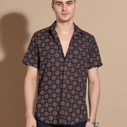 Anouk Men Smart Floral Opaque Printed Casual Shirt-image-17