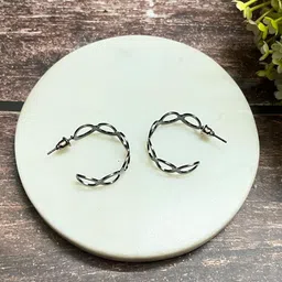 DressBerry Contemporary Half Hoop Earrings-33