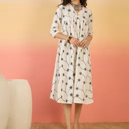 InWeave Print A-Line Midi Dress-image-14