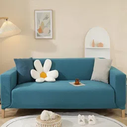 HOUSE OF QUIRK Four Seater Polar Fleece 220 GSM FabricFlexible Stretch Sofa Cover-image-92