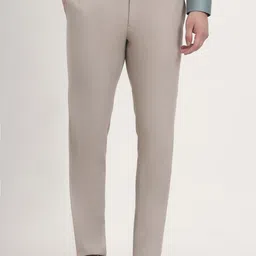 METAL Men Slim Fit Mid-Rise Regular Formal Trousers-image-26