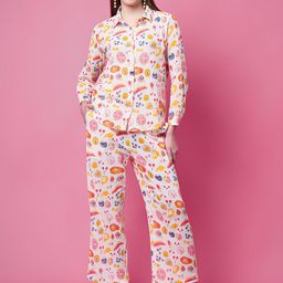 PRETTY LOVING THING Printed Long Sleeves Pure Cotton Shirt With Trouser-picture-49