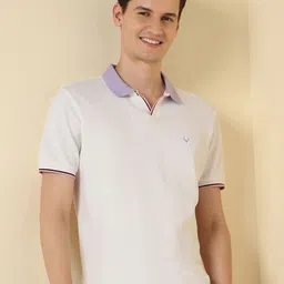 Allen Solly Men Solid Self Design Regular Fit T-shirt-picture-8