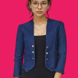 OOTPTAANG Crop Button Cotton Shrug-46