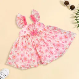MeeMee Floral Print Fit & Flare Dress-image-65
