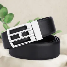 WINSOME DEAL Men Push Pin Closure Textured Formal Belt-image-93