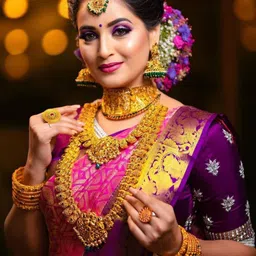 VILLE FASHION Floral Woven Design Zari Kanjeevaram Saree-picture-50