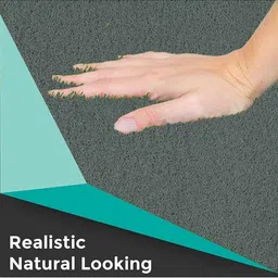 Cortina Grey Rectangular Artificial Grass Floor Mat image 3