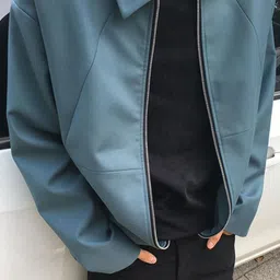HERE&NOW Men Spread Collar Solid Casual Tailored Jacket-picture-10