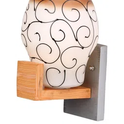 Somil Premium Designer Glass Wall / Night Lamp Elegant & Stylish Dcor Accent for Modern Interiors, color- Brown, Black, White, Size:- 19 X 32 X 29.5 CM-image-78