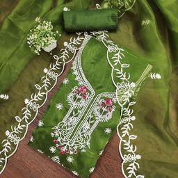 Rangtulika Ethnics Women Embroidered Organza Unstitched Dress Material-picture-46