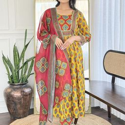 CaniBani Viscose Rayon Embroidered Kurta Sets-picture-26