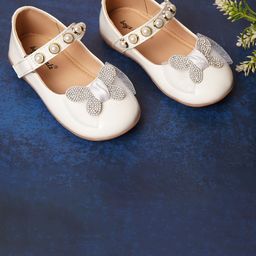 BOYZ N GALZ Girls Embellished Party Ballerinas with Bows Flats-image-68