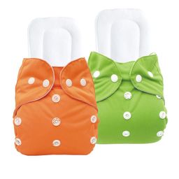 Kritiu Set Of 2 Reusable Waterproof Cloth Diapers With Insert Pads-20