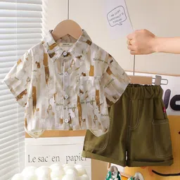 INCLUD Boys Printed Shirt with Shorts-picture-57