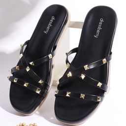 DressBerry Women Embellished Open Toe Flats-picture-2