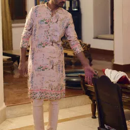 Ankit V Kapoor Men Printed Regular Kurta with Churidar-picture-5