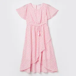 Fame Forever by Lifestyle Polka Dot Print Flared Sleeve Fit & Flare Maxi Dress-picture-31