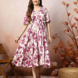 Stylum Floral Print Fit & Flare Maxi Dress-picture-55